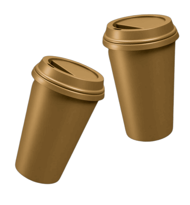 photo of a flipped paper cup